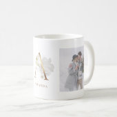 Waterverf en Goud | Twee fotobrief een monogram Koffiemok (Voorkant rechts)