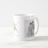 Waterverf en Goud | Twee fotobrief K Monogram Koffiemok (Voorkant rechts)