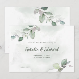 Waterverf- en goudbladerselderij save the date