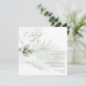 Waterverf- en goudblauw- en goudtrouwpartijen (Staand voorkant)