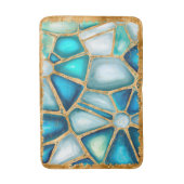 Waterverf - en goudcellen - oceaan badmat (Voorkant Verticaal)