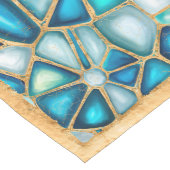 Waterverf - en goudcellen - oceaan medium tafelloper (Hoek)