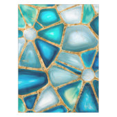 Waterverf - en goudcellen - oceaan tafelkleed (Voorkant)