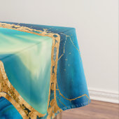 Waterverf - en goudcellen - oceaan tafelkleed (Voorbeeld)