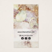 Waterverf en gouden folie bijsluiter visitekaartje (Achterkant)