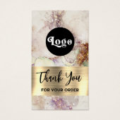 Waterverf en gouden folie bijsluiter visitekaartje (Voorkant)