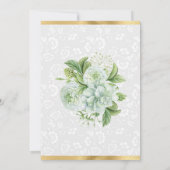 Waterverf en gouden glitters Eucalyptus bruiloft Kaart (Achterkant)