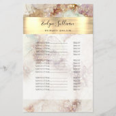 Waterverf en goudfolie prijslijst Flyer (Voorkant)