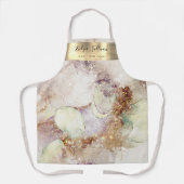 waterverf en goudfolie schoonheidsproep schort (Voorkant)