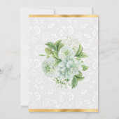 Waterverf en goudgips Eucalyptus Wedding Kaart (Achterkant)