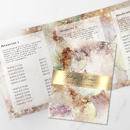 Waterverf- en goudkoortsdrievoudig brochure drieluik kaart