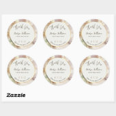 Waterverf en goudolie elegant Dank u wel Klassiek Ronde Sticker (Vel)