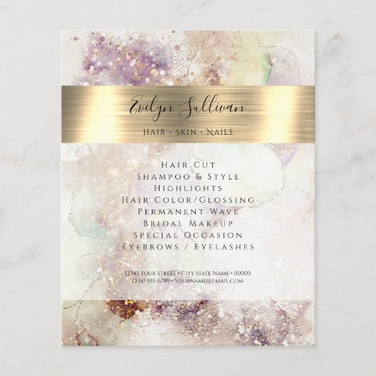 Waterverf- en goudoliefamer flyer (Voorkant)