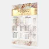 Waterverf- en goudolieprijslijst acryl bord (Hoek)