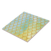 Waterverf- en goudschalen tegeltje (Zijkant)