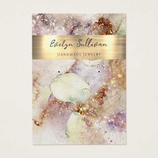 Waterverf- en goudsieraden voor folie visitekaartje (Voorkant)