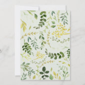 Waterverf- en hertenbossen baby shower aankondiging (Achterkant)