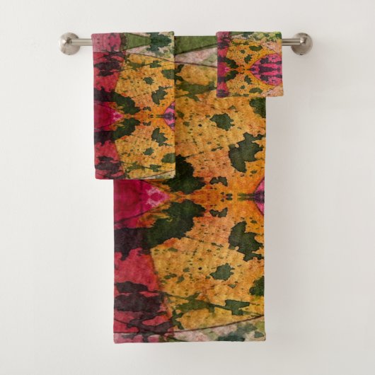 Waterverf en inkt Abstract expressionisme kunst Bad Handdoek (Insitu)