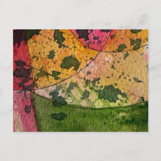 Waterverf en inkt Abstract expressionisme kunst Briefkaart (Voorkant)