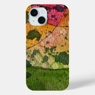 Waterverf en inkt Abstract expressionisme kunst iPhone 15 Case