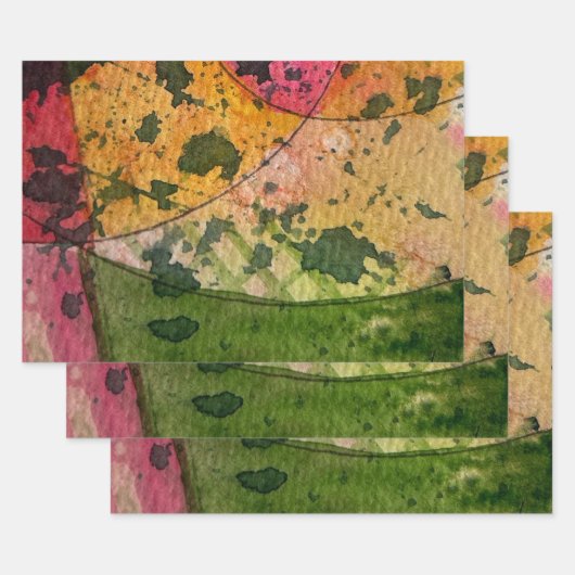 Waterverf en inkt Abstract expressionisme kunst Inpakpapier Vel (Set)