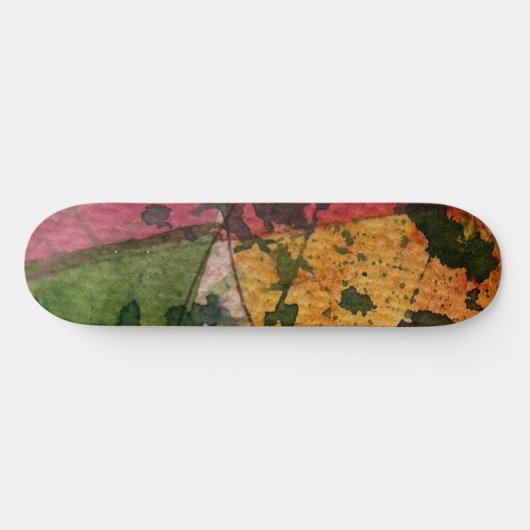 Waterverf en inkt Abstract expressionisme kunst Persoonlijk Skateboard (Horizontaal)