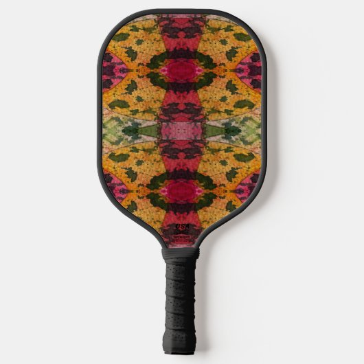 Waterverf en inkt Abstract expressionisme kunst Pickleball Paddle (Achterkant)