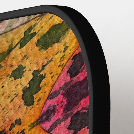 Waterverf en inkt Abstract expressionisme kunst Pickleball Paddle (Links Detail)