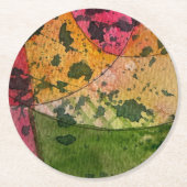 Waterverf en inkt Abstract expressionisme kunst Ronde Kartonnen Onderzetter (Voorkant)