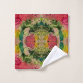 Waterverf en inkt Abstract impressionisme kunst Bad Handdoek (Wasdoekje)