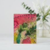 Waterverf en inkt Abstract impressionisme kunst Briefkaart (Staand voorkant)