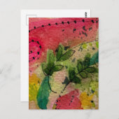 Waterverf en inkt Abstract impressionisme kunst Briefkaart (Voorkant / Achterkant)