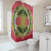 Waterverf en inkt Abstract impressionisme kunst Douchegordijn (In situ)