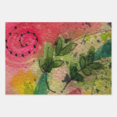 Waterverf en inkt Abstract impressionisme kunst Inpakpapier Vel (Voorkant)