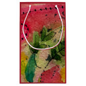 Waterverf en inkt Abstract impressionisme kunst Klein Cadeauzakje (Achterkant)