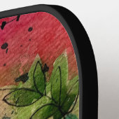 Waterverf en inkt Abstract impressionisme kunst Pickleball Paddle (Links Detail)