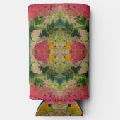 Waterverf en inkt Abstract impressionisme kunst Seltzer Blikjeskoeler (Voorkant)