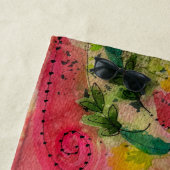 Waterverf en inkt Abstract impressionisme kunst Strandlaken (In situ)