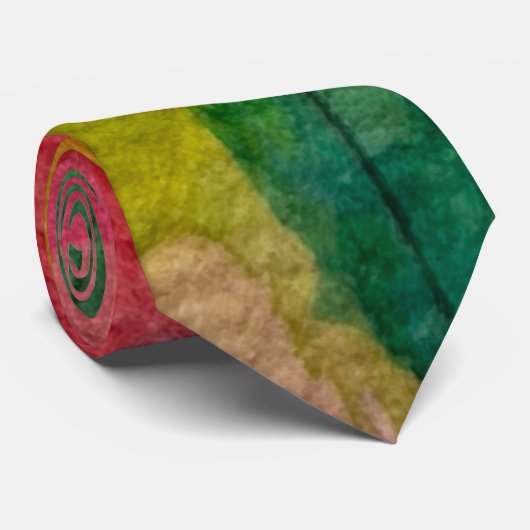 Waterverf en inkt Abstract impressionisme kunst Stropdas (Opgerold)