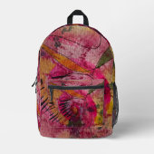 Waterverf en inkt Abstract mooie schilderkunst Bedrukte Rugzak (Voorkant)