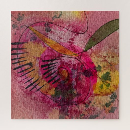 Waterverf en inkt Abstract mooie schilderkunst Legpuzzel (Verticaal)