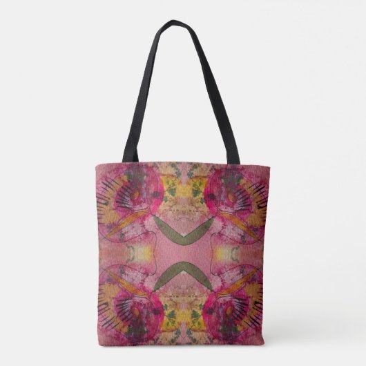 Waterverf en inkt Abstract mooie schilderkunst Tote Bag (Achterkant)
