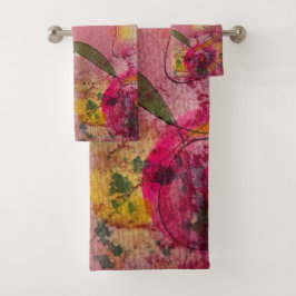 Waterverf En Inkt Abstract Schilderij Kunst Bad Handdoek