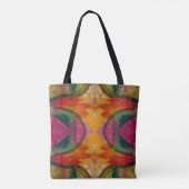 Waterverf en inkt Abstracte expressionistische kun Tote Bag (Achterkant)