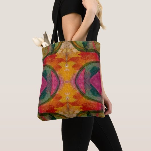 Waterverf en inkt Abstracte expressionistische kun Tote Bag (Dichtbij)