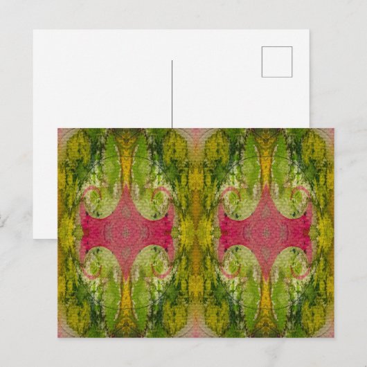 Waterverf en inkt Abstracte impressionistische kun Briefkaart (Voorkant / Achterkant)