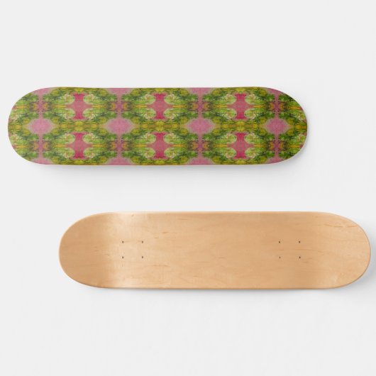 Waterverf en inkt Abstracte impressionistische kun Persoonlijk Skateboard (Horizontaal)