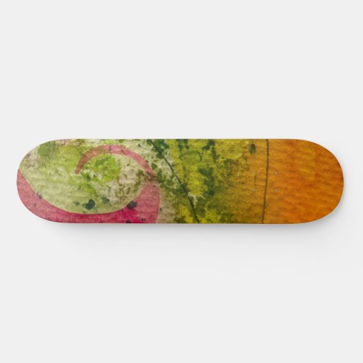 Waterverf en inkt Abstracte impressionistische kun Persoonlijk Skateboard (Horizontaal)