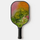 Waterverf en inkt Abstracte impressionistische kun Pickleball Paddle (Achterkant)