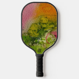 Waterverf en inkt Abstracte impressionistische kun Pickleball Paddle